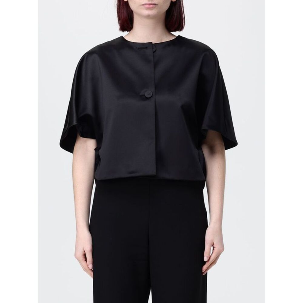 Max Mara Women Short Satin Jacket With Back Bow Max Mara